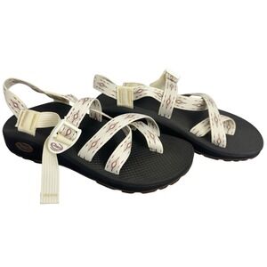 Chaco Cloud Z Sandals Arch Support Cream Aztec Design Women 8 Hiking Gorpcore